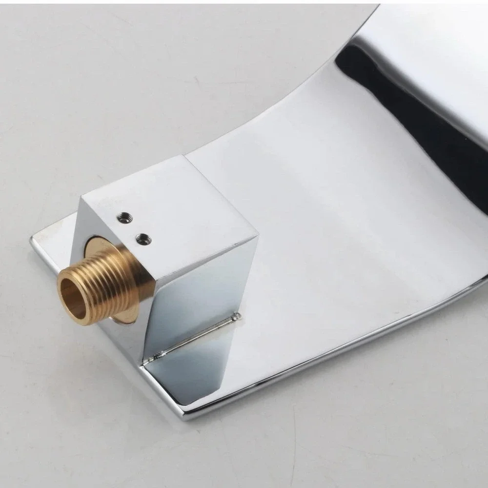 High Flow Tub Spout Wall Mounted Bathtub Faucet Filler Waterfall Spout for Ba...
